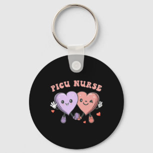 Groovy Picu Nurse Valentine Hearts Pediatric Inten Key Ring