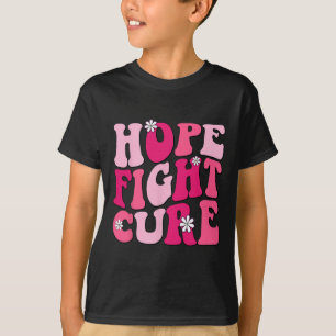 Groovy Pink Hope Fight Cure Breast Cancer Awarenes T-Shirt