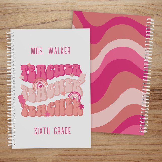 Groovy Pink Retro Teacher Planner (Creator Uploaded)