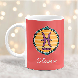 Groovy Pisces Custom Coffee Mug