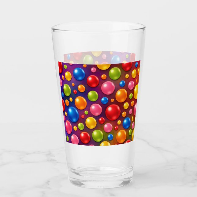 groovy polka dots  glass (Front)