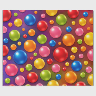 groovy polka dots  wrapping paper