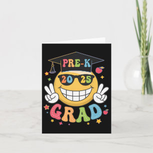 Groovy Pre-k Graduate Happy Graduation Cl Of 2025 Card