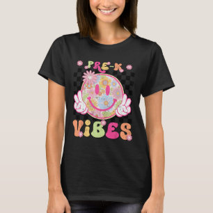 Groovy Pre-k Prek Vibes First Day Of School Teache T-Shirt