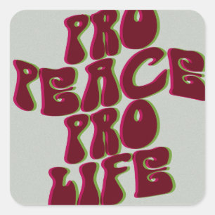 Groovy Pro-Peace Pro-Life Sticker