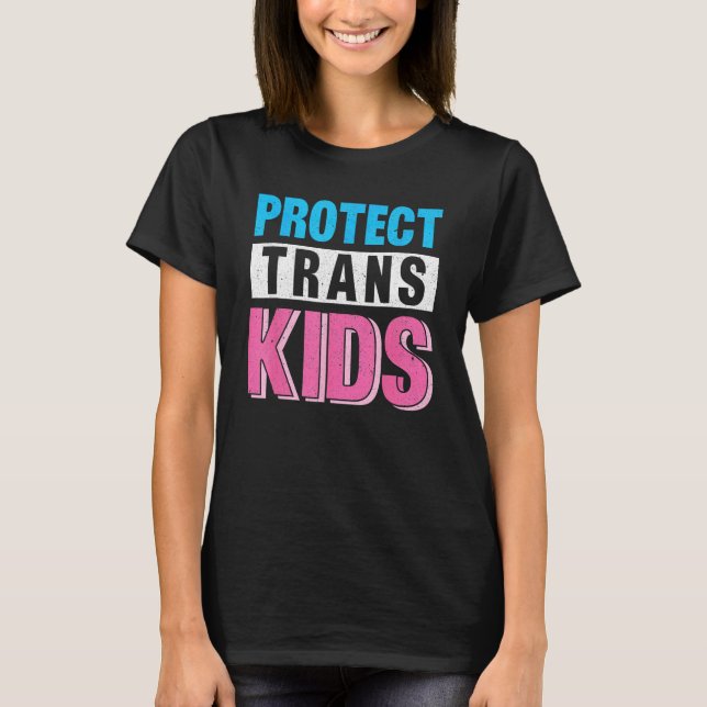 Groovy Protect Trans Kids LGBT LGBTQ Gay Lesbian P T-Shirt (Front)