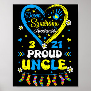 Groovy Proud Down Syndrome Uncle Awareness Matchin Poster