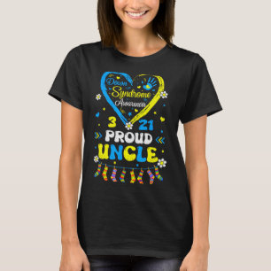 Groovy Proud Down Syndrome Uncle Awareness Matchin T-Shirt