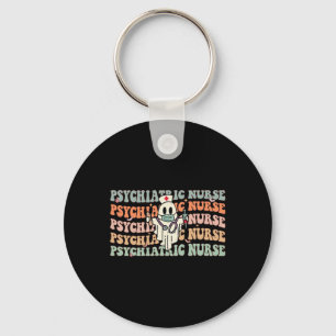 Groovy Psych Nurse Halloween Psychiatric Mental He Key Ring