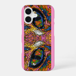 Groovy Psychedelic Cat Eyes iPhone 16 Case