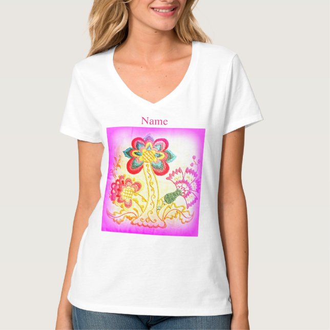 groovy psychedelic hippie palm tree  T-Shirt (Front)