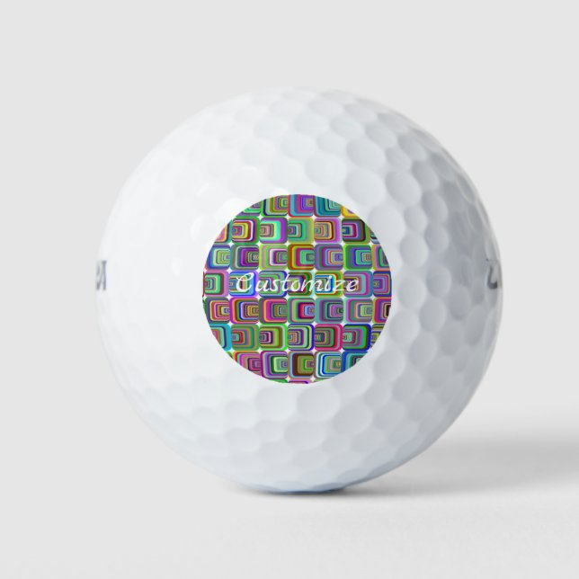 Groovy psychedelic hippie-style Thunder_Cove Golf Balls (Front)