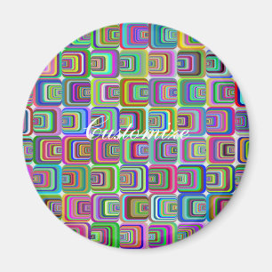 Groovy psychedelic hippie-style Thunder_Cove Magnet