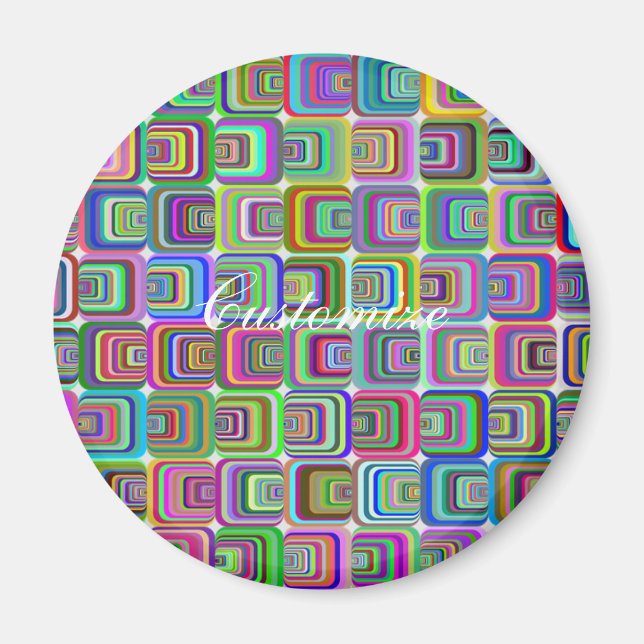 Groovy psychedelic hippie-style Thunder_Cove Magnet (Front)