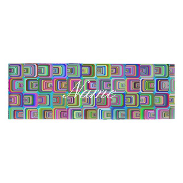 Groovy psychedelic hippie-style Thunder_Cove Name Tag (Front)