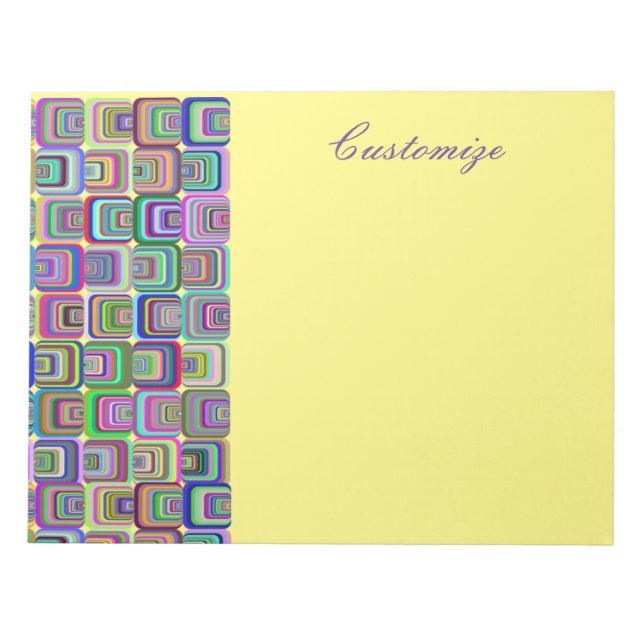 Groovy psychedelic hippie-style Thunder_Cove  Notepad (Front)