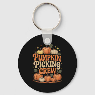 Groovy Pumpkin Cking Crew Matching Family Autumn F Key Ring