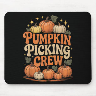 Groovy Pumpkin Cking Crew Matching Family Autumn F Mouse Mat