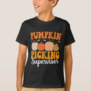 Groovy Pumpkin Picking Supervisor Matching Family T-Shirt