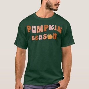 Groovy Pumpkin Season Ghost Fall Halloween Thanksg T-Shirt