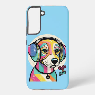 Groovy Puppy: A Colorful Canine Samsung Galaxy Case