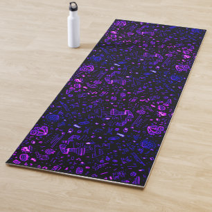 Groovy Purple Black Amethyst Yoga Mat