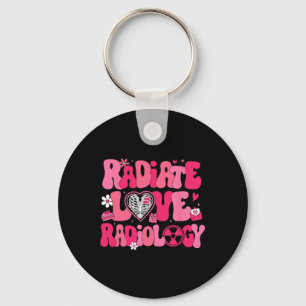 Groovy Radiate Love Radiology X-ray Technician Val Key Ring