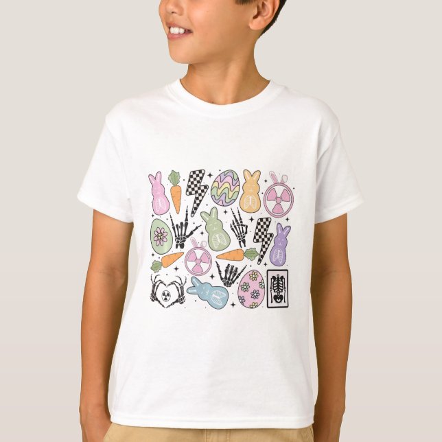 Groovy Radiology Easter Bunny Rad Tech Ct Mri Tech T-Shirt (Front)
