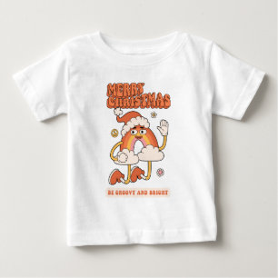 Groovy Rainbow Christmas - Be Bright and Merry Baby T-Shirt