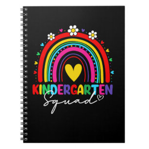 Groovy Rainbow Girl Boys Teacher Hello Kindergarte Notebook