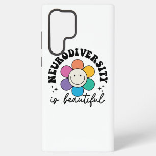 Groovy Rainbow Smiley Flower Neurodiversity Samsung Galaxy Case