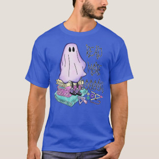 Groovy Read More Books Cute Ghost Boo Funny Hallow T-Shirt