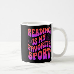 Groovy reading is favourite sport funny book lover coffee mug