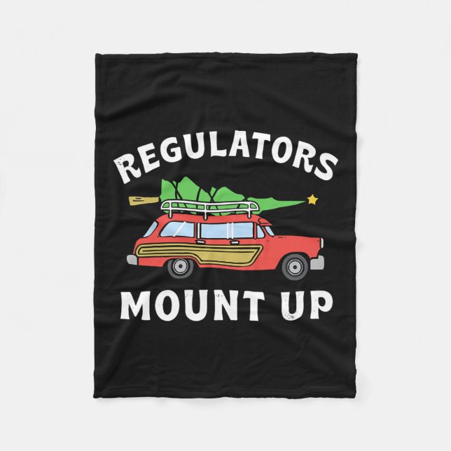 Groovy Regulators Mount Up Christmas Tree Red Truc Fleece Blanket (Front)