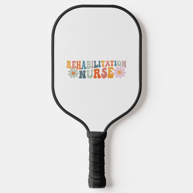 Groovy Rehabilitation Nurse Rehab Nursing Pickleball Paddle (Front)
