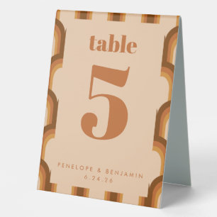 Groovy Retro 70s Design in Brown and Sand Wedding