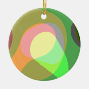Groovy Retro Abstract Art 710 Ceramic Tree Decoration