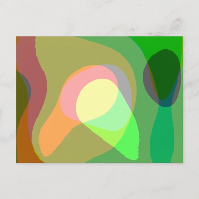 Groovy Retro Abstract Art 710 Postcard (Front)