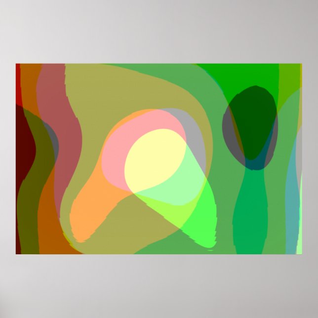 Groovy Retro Abstract Art 710 Poster (Front)