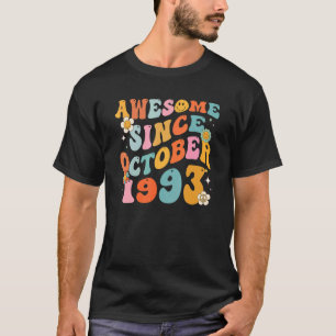 Groovy Retro Awesome Since 1993 29 Years Old 29th T-Shirt