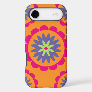 Groovy Retro Botanical Pattern Artwork