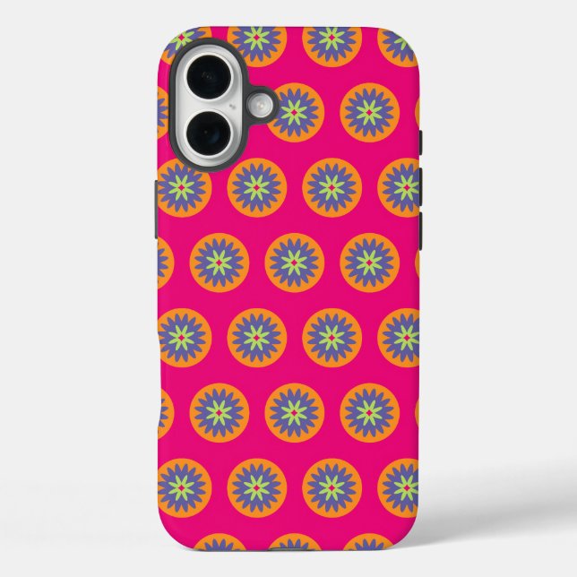 Groovy Retro Botanical Pattern Artwork Case-Mate iPhone Case (Back)