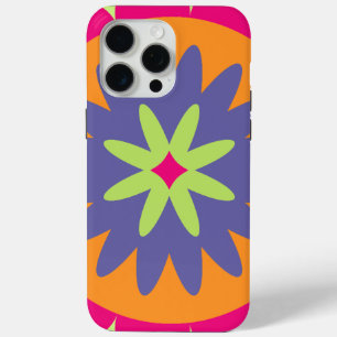 Groovy Retro Botanical Pattern Artwork iPhone 15 Pro Max Case