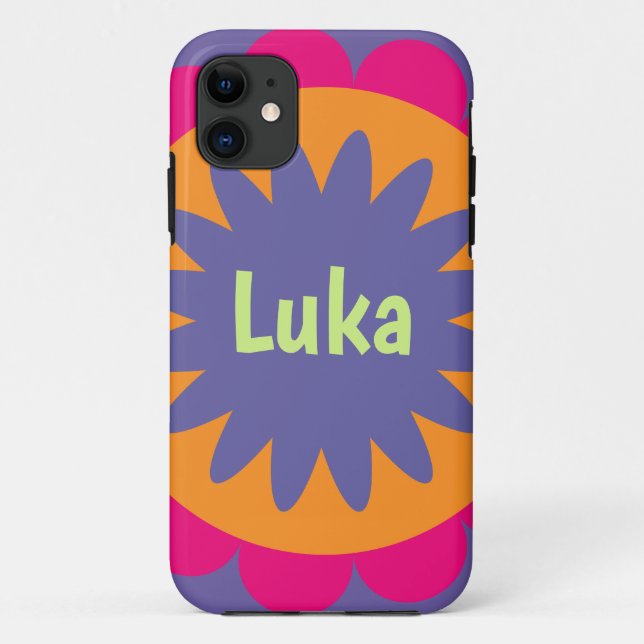 Groovy Retro Botanical Pattern Artwork Case-Mate iPhone Case (Back)