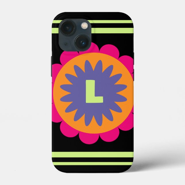Groovy Retro Botanical Pattern Artwork Case-Mate iPhone Case (Back)