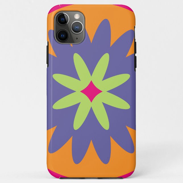 Groovy Retro Botanical Pattern Artwork Case-Mate iPhone Case (Back)