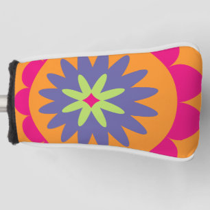 Groovy Retro Botanical Pattern Artwork Golf Head Cover