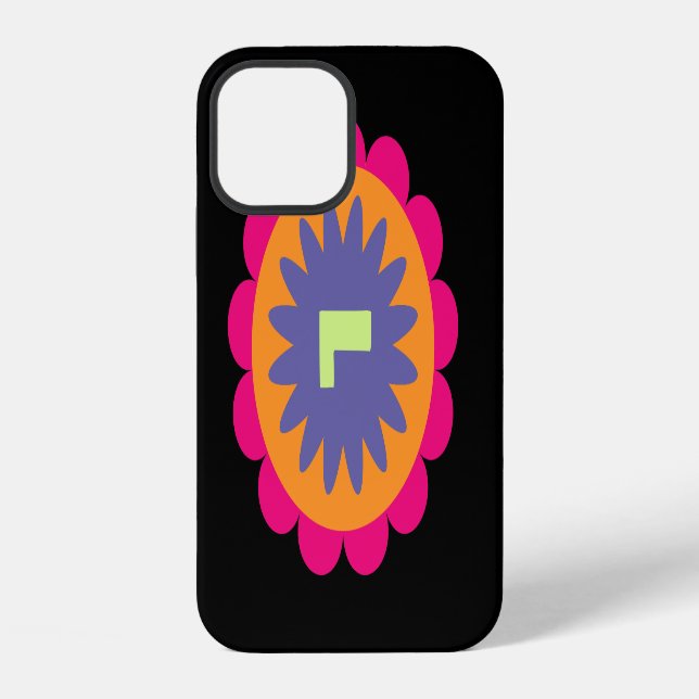 Groovy Retro Botanical Pattern Artwork iPhone Case (Back)