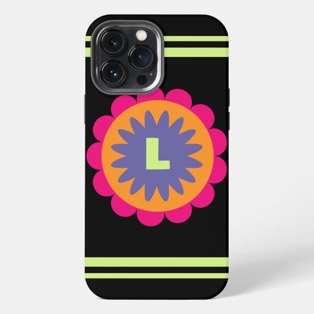 Groovy Retro Botanical Pattern Artwork iPhone Case (Back)