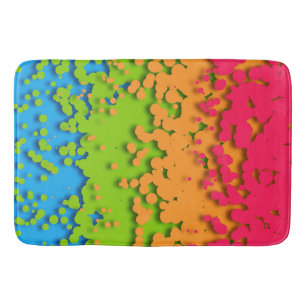 Groovy Retro Bubbly Trippy Funky Panromantic Pride Bath Mat